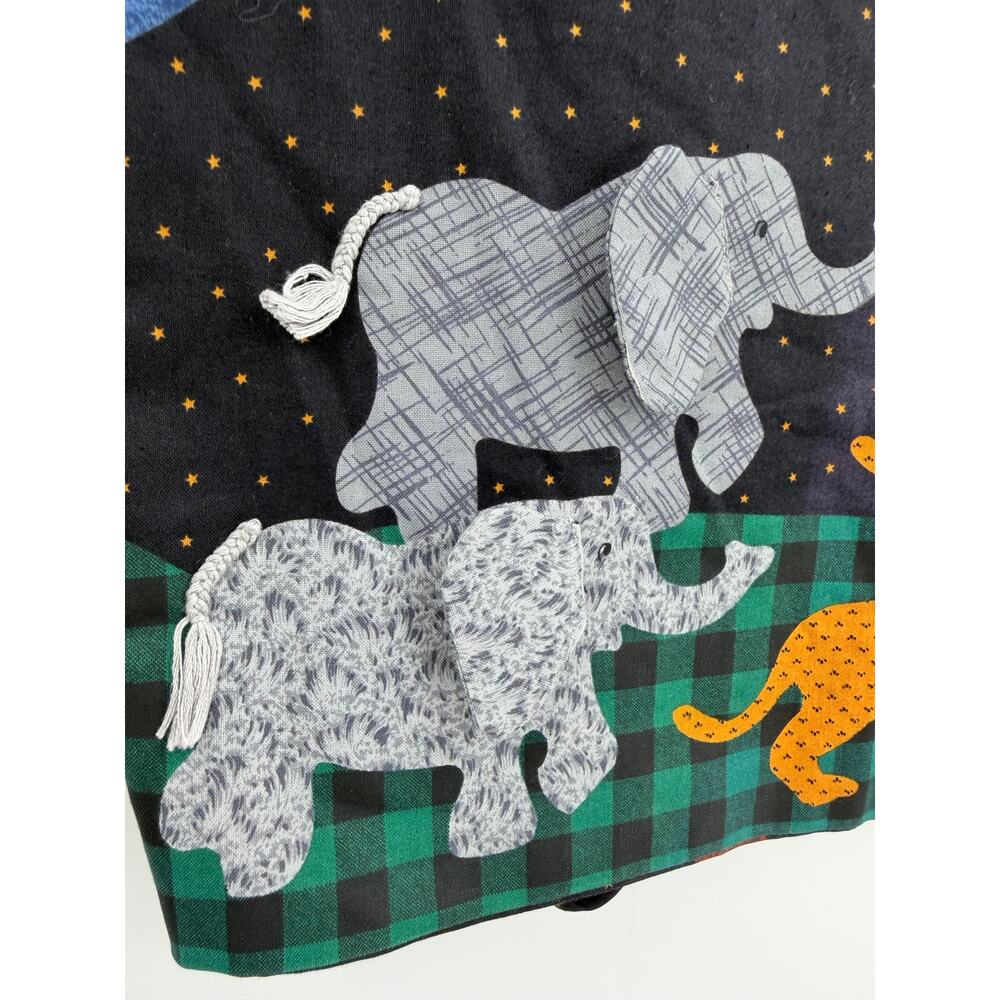 Handmade Teachers Vest Allover Animals Patchwork Size M Colorful Novelty - Picture 7 of 10